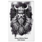 Calendrier Vikings & Mythical Beasts 2026 Calendar (Protection)