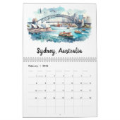 Calendrier Villes Aquarelles Iconiques (Feb 2026)