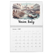 Calendrier Villes Aquarelles Iconiques (Jan 2027)