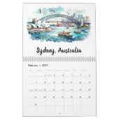 Calendrier Villes Aquarelles Iconiques (Feb 2027)