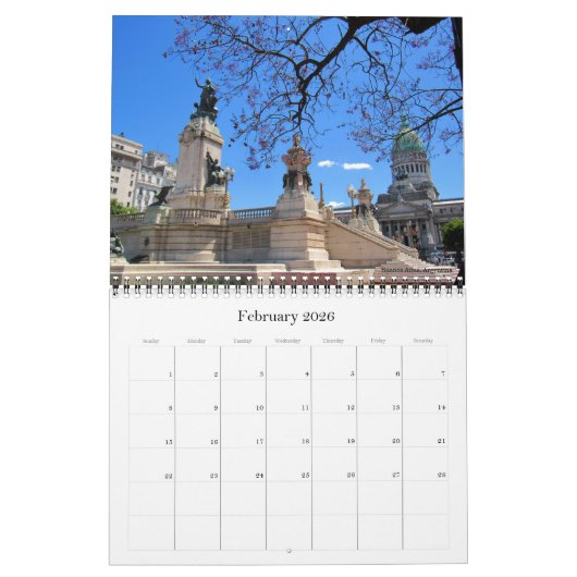 Calendrier villes d'amérique centrale du sud 2025 (Feb 2026)