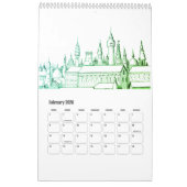 Calendrier Villes de rêve et de voyage élégant moderne (Feb 2026)