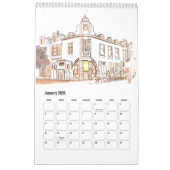 Calendrier Villes de rêve et de voyage élégant moderne (Jan 2026)