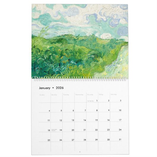 Calendrier Vincent Van Gogh 2022 (Jan 2026)