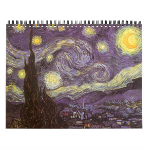 Calendrier Vincent van Gogh, Art Post impressionnisme Vintage