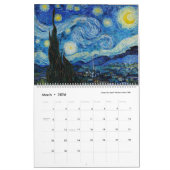Calendrier Vincent Van Gogh Artiste Art Vintage 2024 (Mar 2026)