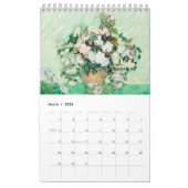 Calendrier Vincent van Gogh Flowers (Mar 2026)