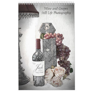 Calendrier Vins et raisins photo de vie morte