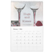 Calendrier Vins et raisins photo de vie morte (Feb 2026)