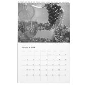 Calendrier Vins et raisins photo de vie morte (Jan 2026)