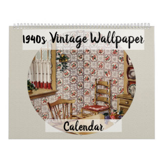 Calendrier Vintage 1940s Mid Century Accueil Fond d'écran