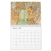 Calendrier Vintage Alphonse Mucha Les Saisons Art Nouveau (Feb 2027)