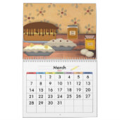 Calendrier vintage de cuisine (Mar 2027)