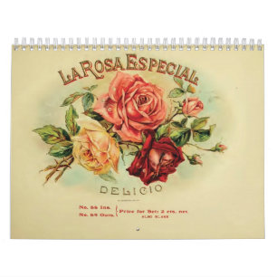 Calendrier vintage de dessus de cigare