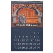 Calendrier vintage des affiches de voyages interna (Jan 2027)