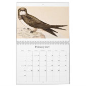 Calendrier vintage d'oiseau - 2013 (Feb 2027)
