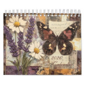 Calendrier Vintage Floral Butterfly Calendar (Protection)