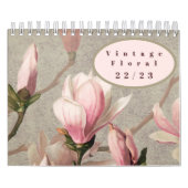Calendrier Vintage Floral Patterns Mid-Year / Academic (Protection)