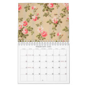 Calendrier Vintage Floral Patterns Mid-Year / Academic (Feb 2026)