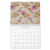 Calendrier Vintage Floral Patterns Mid-Year / Academic (Jan 2026)