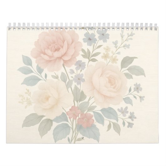 Calendrier Vintage Floral Wall Calendar 2026 (Protection)