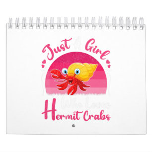 Calendrier Vintage Hermite Crabe Lover Juste Une Fille Qui L'
