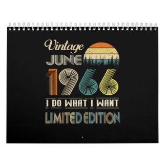 Calendrier Vintage juin 1966 Ce que je veux Edition Limitée