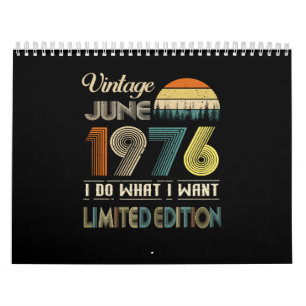 Calendrier Vintage juin 1976 Ce que je veux Edition Limitée
