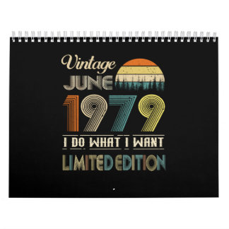 Calendrier Vintage juin 1979 Ce que je veux édition limitée