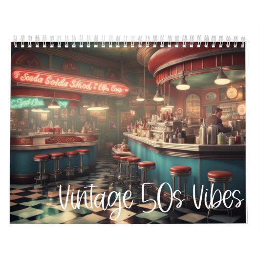 Calendrier Vintage les années 50 Vibes (Protection)