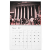 Calendrier Vintage rétro États-Unis (Feb 2027)