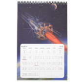 Calendrier Vintage Science Fiction Illustrations, Retro SciFi (Mar 2026)