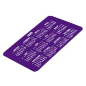 Calendrier violet 2019 Grands Magnets flexibles (Côté Gauche)