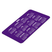 Calendrier violet 2020 Grands Magnets flexibles (Côté Gauche)