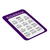 Calendrier violet 2025 par Janz 3x4 Magnet (Côté Droit)