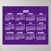 Calendrier Violet Annuel Poster 2023 (Devant)