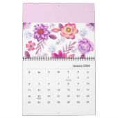 Calendrier Violet rose (Jan 2026)