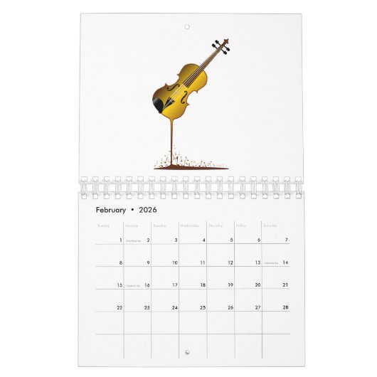 Calendrier Violon liquide (Feb 2026)