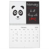 Calendrier Visages animaux mignons avec des paroles motivatio (Feb 2026)