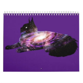 Calendrier Voie Lactée Galaxy Space Cat 
