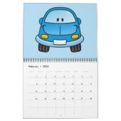 Calendrier Voiture de dessin animé bleu (Feb 2026)