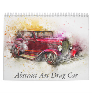 Calendrier Voiture de Dragage d'Art Abstrait