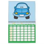 Calendrier Voiture dessin animé bleu (Mar 2027)