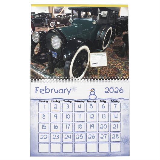 Calendrier Voitures anciennes 2021 (Feb 2026)