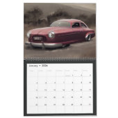 Calendrier Voitures classiques Abstraites des années 1950 (Jan 2026)