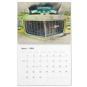 Calendrier Voitures classiques en aquarelle (Mar 2026)