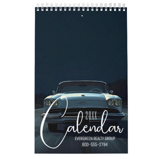 Calendrier Voitures Classiques Vintage 2026 (Protection)