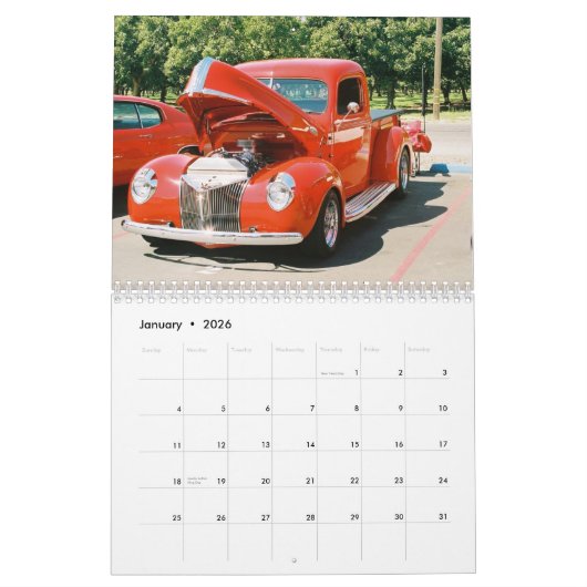 CALENDRIER VOITURES ET CAMIONS (Jan 2026)