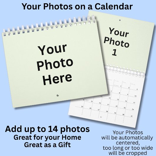 Calendrier Vos propres photos 12 Mois