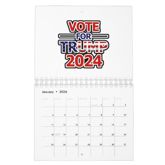 Calendrier Vote for Trump 2024 (Jan 2026)